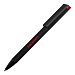 Ручка металлическая шариковая "Taper Metal" софт-тач с цветным зеркальным слоем, черный с красным
