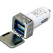 Квадратная автомобильная зарядка на 2 USB-порта